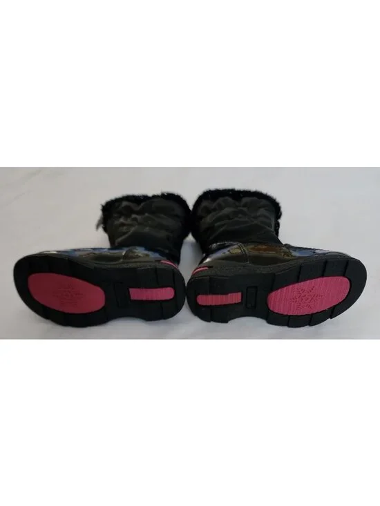 Totes Toddler Girls Floral Design Waterproof Snow Winter Boots Black Size 6M - Picture 10 of 11